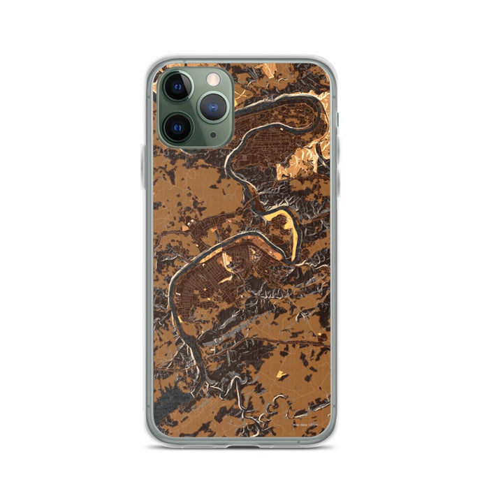 Custom iPhone 11 Pro Radford Virginia Map Phone Case in Ember