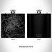 Rendered View of Radford Virginia Map Engraving on 6oz Stainless Steel Flask in Black
