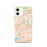 Custom iPhone 12 Radford Virginia Map Phone Case in Watercolor