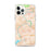 Custom iPhone 12 Pro Max Radford Virginia Map Phone Case in Watercolor