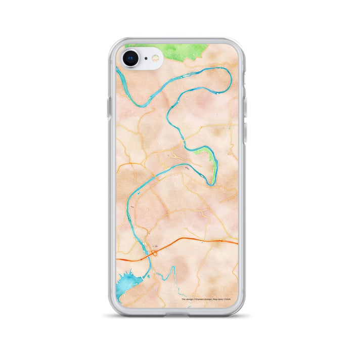 Custom iPhone SE Radford Virginia Map Phone Case in Watercolor