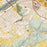 Radford Virginia Map Print in Woodblock Style Zoomed In Close Up Showing Details