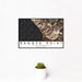 12x18 Ragged Point California Map Print Landscape Orientation in Ember Style With Small Cactus Plant in White Planter