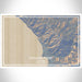 Ragged Point California Map Print Landscape Orientation in Afternoon Style With Shaded Background