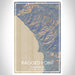 Ragged Point California Map Print Portrait Orientation in Afternoon Style With Shaded Background