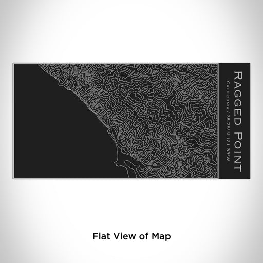 Rendered View of Ragged Point California Map Engraving on 17oz Stainless Steel Insulated Cola Bottle in Black