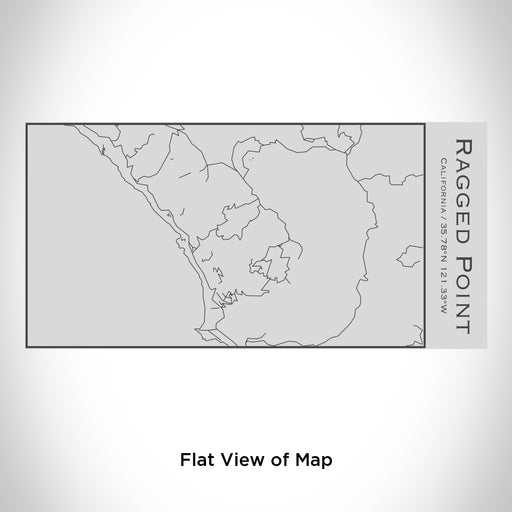 Rendered View of Ragged Point California Map Engraving on 17oz Stainless Steel Insulated Cola Bottle