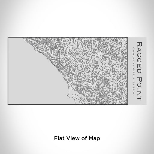 Rendered View of Ragged Point California Map Engraving on 17oz Stainless Steel Insulated Cola Bottle