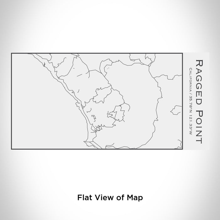 Rendered View of Ragged Point California Map Engraving on 17oz Stainless Steel Insulated Cola Bottle in White