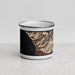 Front View Custom Ragged Point California Map Enamel Mug in Ember