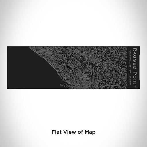 Rendered View of Ragged Point California Map Engraving on 10oz Stainless Steel Insulated Cup with Sliding Lid in Black