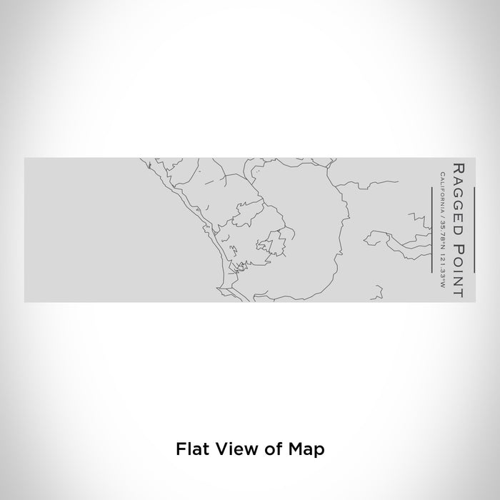 Rendered View of Ragged Point California Map Engraving on 10oz Stainless Steel Insulated Cup with Sipping Lid