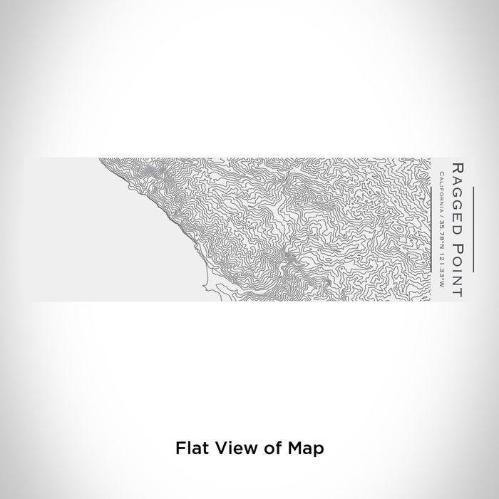Rendered View of Ragged Point California Map Engraving on 10oz Stainless Steel Insulated Cup with Sliding Lid in White