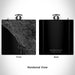 Rendered View of Ragged Point California Map Engraving on 6oz Stainless Steel Flask in Black