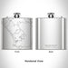 Rendered View of Ragged Point California Map Engraving on 6oz Stainless Steel Flask