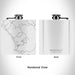 Rendered View of Ragged Point California Map Engraving on 6oz Stainless Steel Flask in White