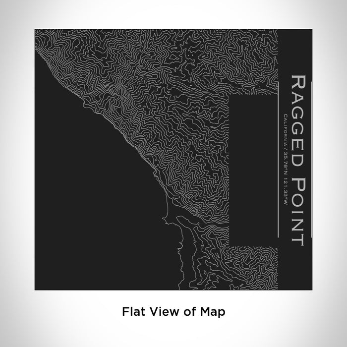 Rendered View of Ragged Point California Map Engraving on 17oz Stainless Steel Insulated Tumbler in Black