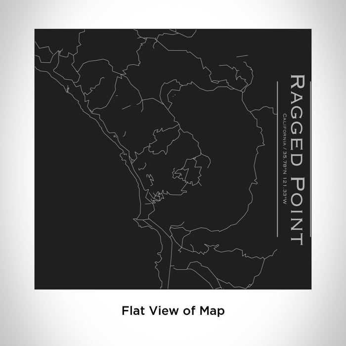 Rendered View of Ragged Point California Map Engraving on 17oz Stainless Steel Insulated Tumbler in Black