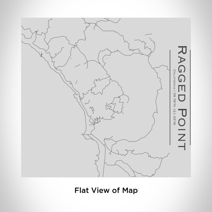 Rendered View of Ragged Point California Map Engraving on 17oz Stainless Steel Insulated Tumbler