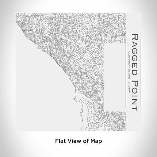 Rendered View of Ragged Point California Map Engraving on 17oz Stainless Steel Insulated Tumbler in White