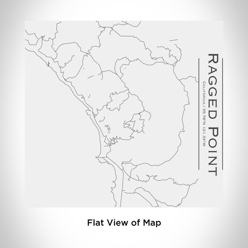 Rendered View of Ragged Point California Map Engraving on 17oz Stainless Steel Insulated Tumbler in White