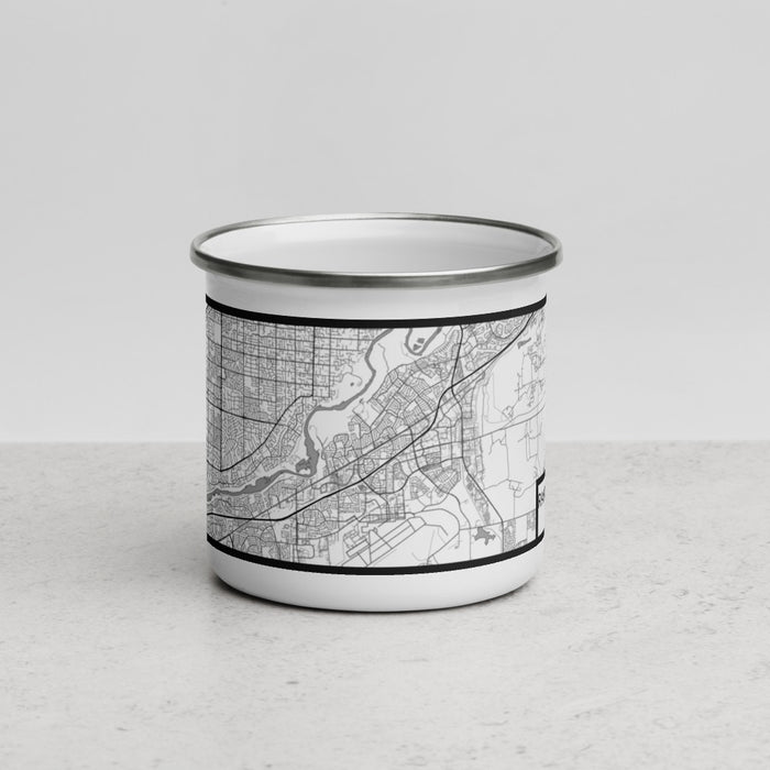 Front View Custom Rancho Cordova California Map Enamel Mug in Classic