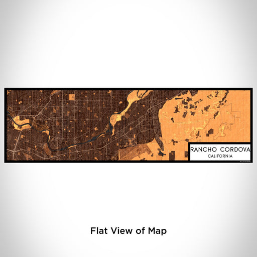 Flat View of Map Custom Rancho Cordova California Map Enamel Mug in Ember