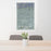 24x36 Rancho Cucamonga California Map Print Portrait Orientation in Afternoon Style Behind 2 Chairs Table and Potted Plant