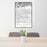 24x36 Rancho Cucamonga California Map Print Portrait Orientation in Classic Style Behind 2 Chairs Table and Potted Plant