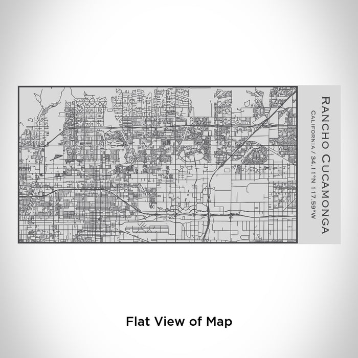 Rendered View of Rancho Cucamonga California Map Engraving on 17oz Stainless Steel Insulated Cola Bottle