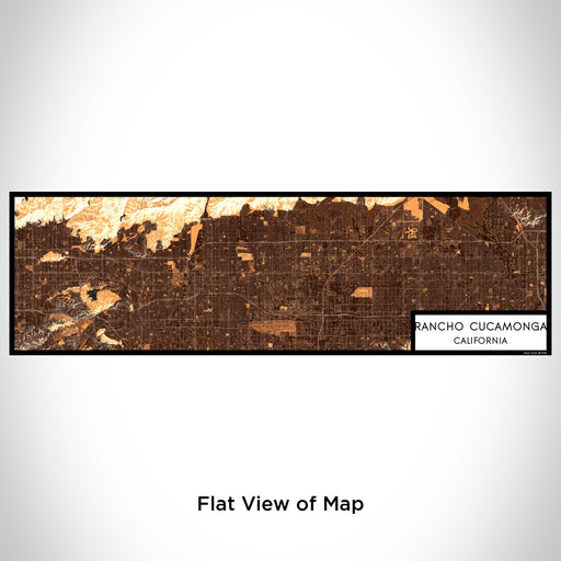 Flat View of Map Custom Rancho Cucamonga California Map Enamel Mug in Ember
