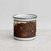 Front View Custom Rancho Cucamonga California Map Enamel Mug in Ember