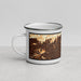 Left View Custom Rancho Cucamonga California Map Enamel Mug in Ember