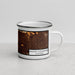 Right View Custom Rancho Cucamonga California Map Enamel Mug in Ember