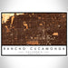 Rancho Cucamonga California Map Print Landscape Orientation in Ember Style With Shaded Background