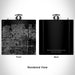 Rendered View of Rancho Cucamonga California Map Engraving on 6oz Stainless Steel Flask in Black