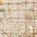 Rancho Cucamonga California Map Print in Woodblock Style Zoomed In Close Up Showing Details