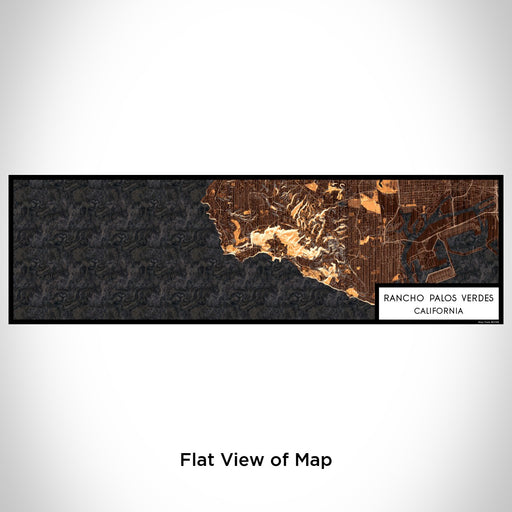 Flat View of Map Custom Rancho Palos Verdes California Map Enamel Mug in Ember