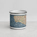 Front View Custom Rancho Palos Verdes California Map Enamel Mug in Woodblock