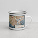 Right View Custom Rancho Palos Verdes California Map Enamel Mug in Woodblock