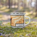 Right View Custom Rancho Santa Margarita California Map Enamel Mug in Ember on Grass With Trees in Background