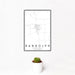 12x18 Randolph Wisconsin Map Print Portrait Orientation in Classic Style With Small Cactus Plant in White Planter