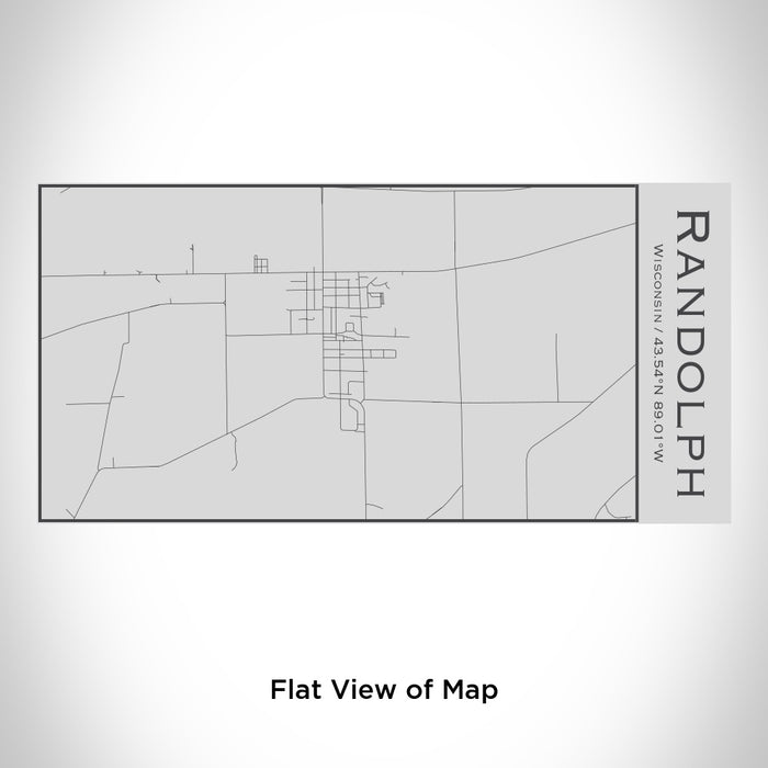 Rendered View of Randolph Wisconsin Map Engraving on 17oz Stainless Steel Insulated Cola Bottle