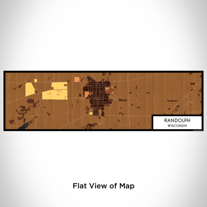 Flat View of Map Custom Randolph Wisconsin Map Enamel Mug in Ember