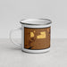 Left View Custom Randolph Wisconsin Map Enamel Mug in Ember
