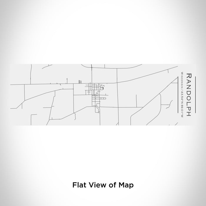 Rendered View of Randolph Wisconsin Map Engraving on 10oz Stainless Steel Insulated Cup with Sliding Lid in White