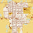 Randolph Wisconsin Map Print in Woodblock Style Zoomed In Close Up Showing Details