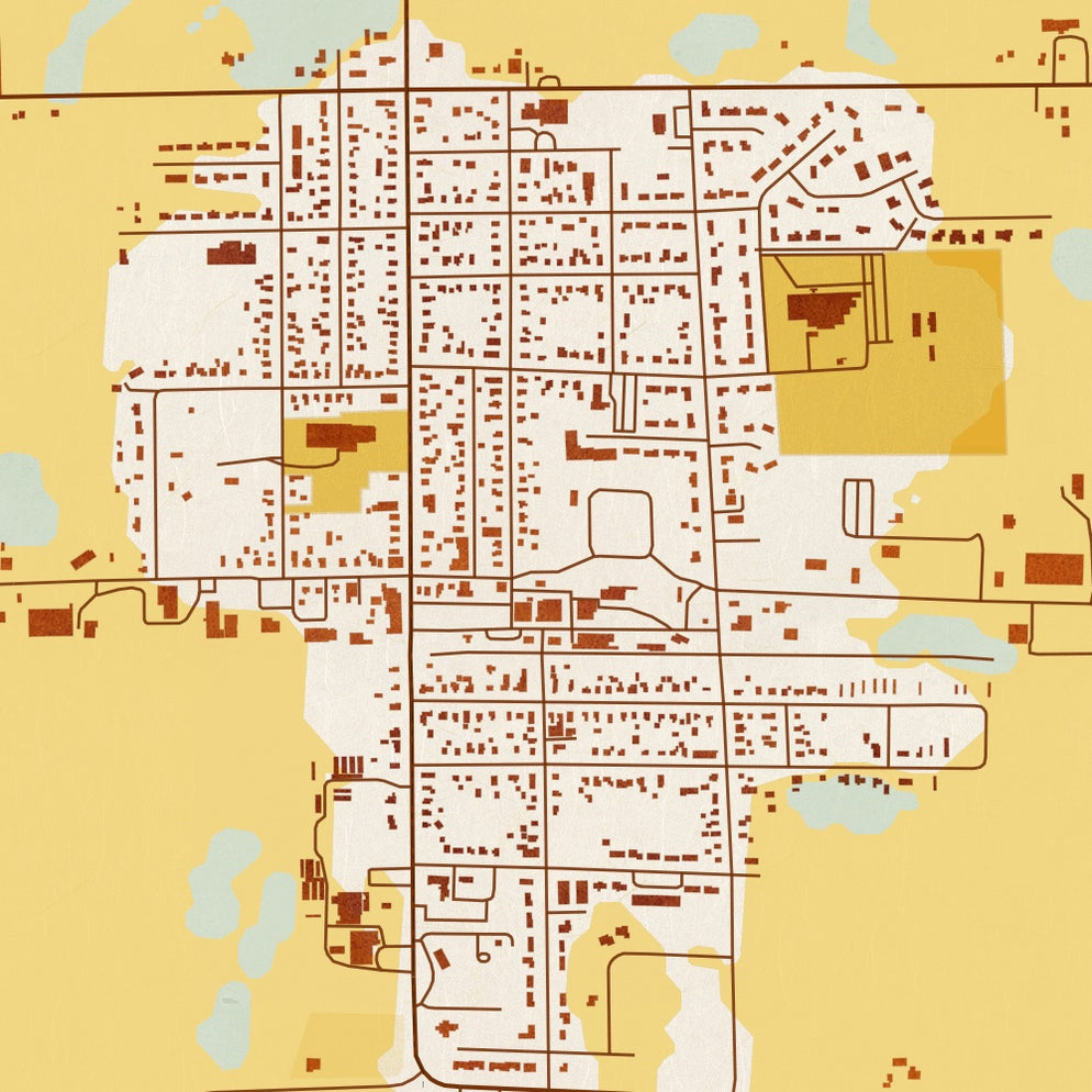 Randolph - Wisconsin Map Print in Woodblock — JACE Maps