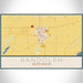 Randolph Wisconsin Map Print Landscape Orientation in Woodblock Style With Shaded Background