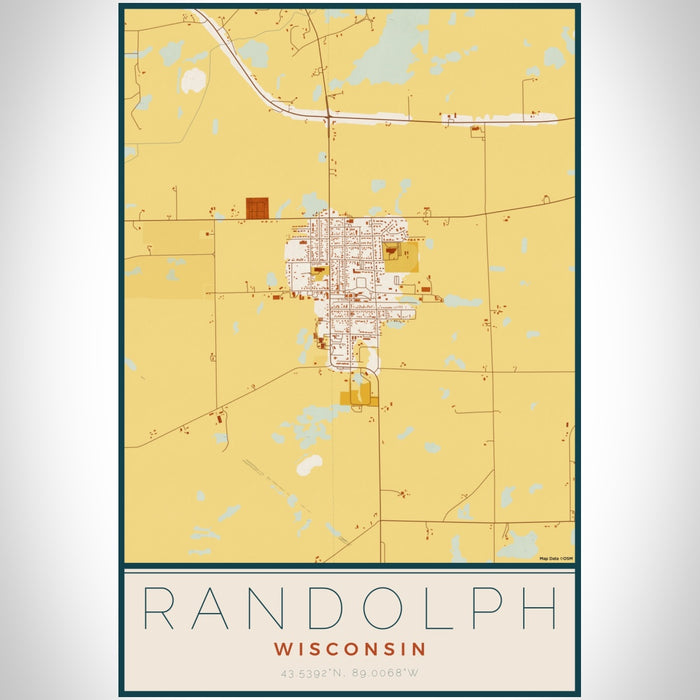 Randolph - Wisconsin Map Print in Woodblock — JACE Maps